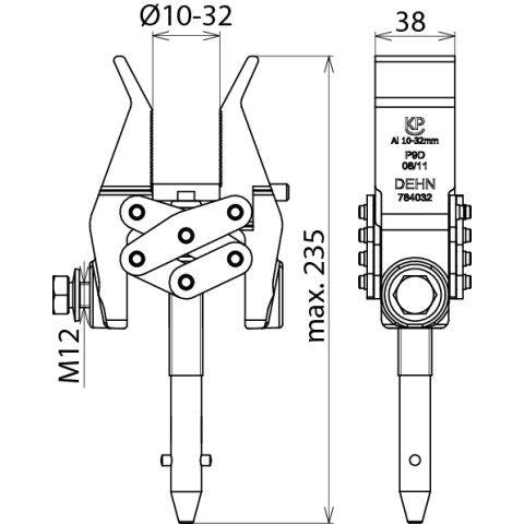 DEHN - Anschlusselement für EuK-Vorrichtung Phasenschraubklemme PSK 10 32 SQL D 10-32mm