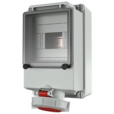 Mennekes - CEE-Steckdose abschaltbar, abgesichert (IEC 60309) Wanddose 5530 32A,5p,6h,400V,IP67