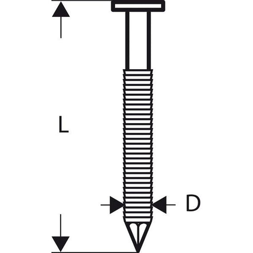 Bosch - Nagel für Nagelgerät Rundkopf-Streifennagel 2608200036(VE4000) SN21RK 60RG 2,8 mm