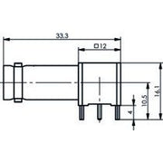 Telegärtner - Koax-Steckverbinder BNC-Winkelbuchse 100023541 75Ohm löt f.gedr.Sch − 5 Stück