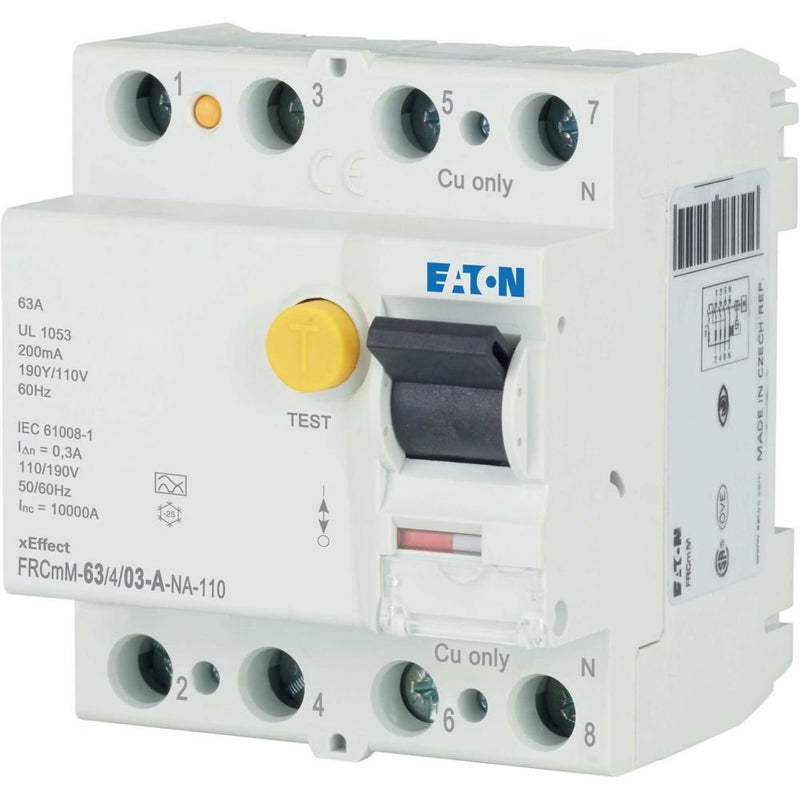 Eaton - Fehlerstrom-Schutzschalter FI-Schalter FRCMM63/4/03-A-NA110 63A 4pol 300mA
