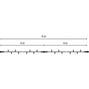 Scharnberger+Hasenbein - Festbeleuchtung LED-String-Lite 160 2x4m 58567 220-240V sw LED:weiß