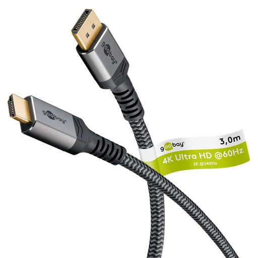 Goobay - Konfektioniertes A/V-Kabel DisplayPort/HDMI-Kabel 65270 4K,60Hz,St/St(TypA)