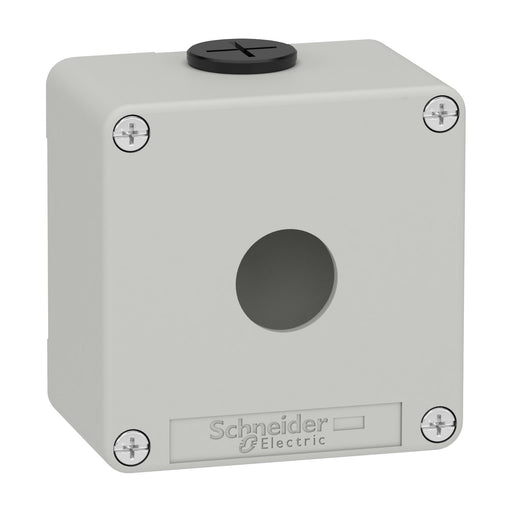 Schneider Electric - Gehäuse für Befehls- und Meldegeräte Leergehäuse XAP, Metall XAPD1201 grau, für 1x22mm