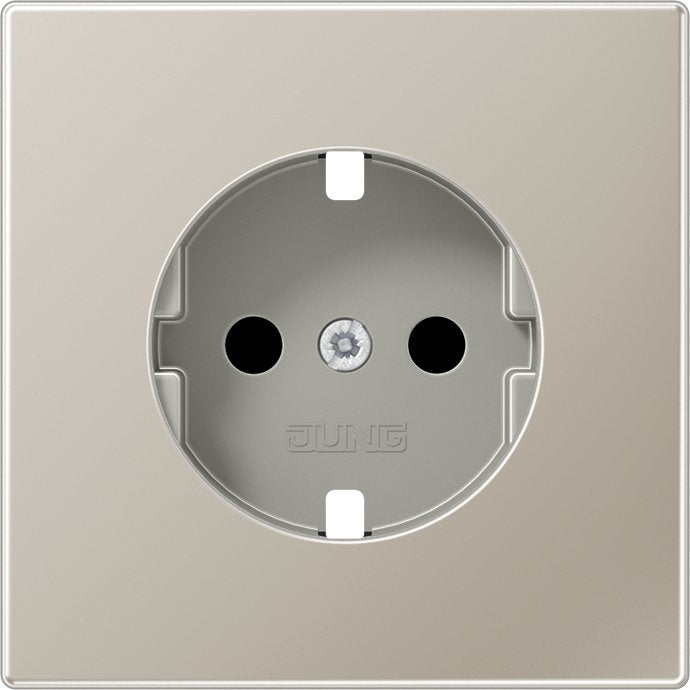 Jung - Abdeckung/Bedienelement für Installationsschalterprogramme Zentralplatte ES 1520 KIPL f. SCHUKO-Steckdose