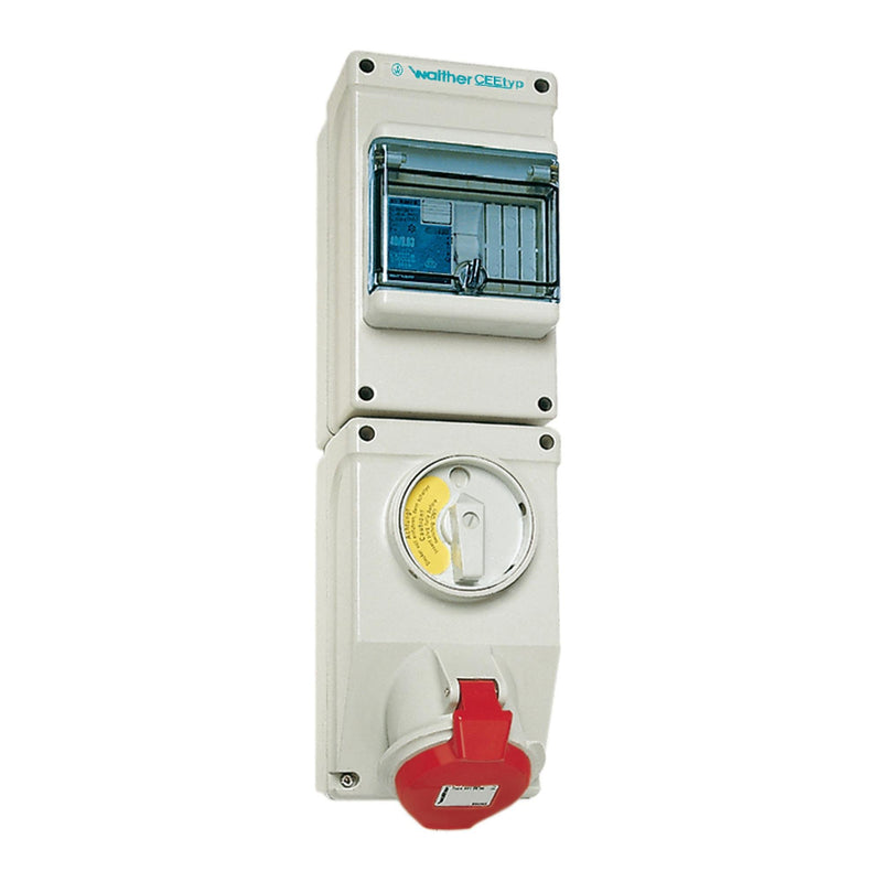 Walther Werke - CEE-Steckdose abschaltbar, abgesichert (IEC 60309) Wandsteckdose AU110TJ 16A 5P 6h