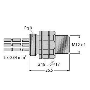 Turck - Zubehör/Ersatzteile für Steuerungen Flanschstecker FSDW4.54-0.5