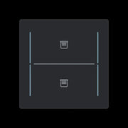 Busch-Jaeger - Bussystem-Tastwippe Abdeckung als Taster LFJT/A.2.70.11-45m 2f. Symbol Jalousie