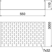 OBO Bettermann Vertr - Kabelrinne Kabelrinne SKS gelocht SKS 155 FS mit Verbinder − 3 Meter