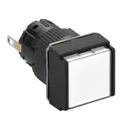 Schneider Electric - Leuchtmelder, Komplettgerät Leuchtmelder, quadratisch XB6ECV1BP IP 65, ws, LED, 24V − 5 Stück