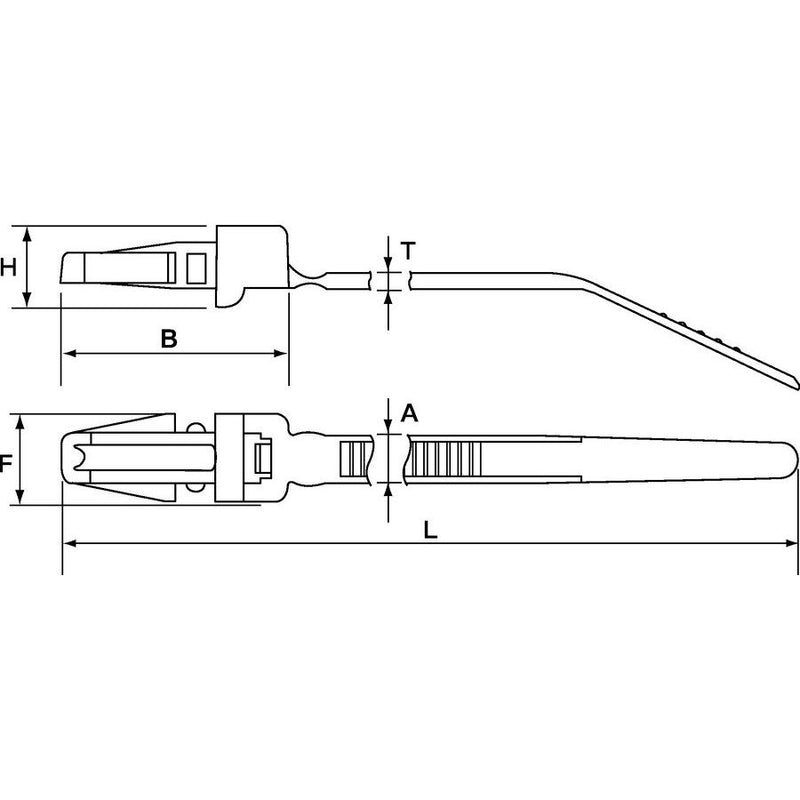 HellermannTyton - Kabelbinder Befestigungsbinder T50RSF-N66-NA-D1 − 500 Stück