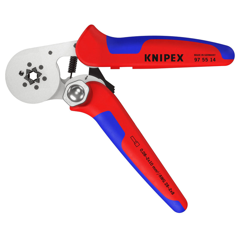 Knipex - Presswerkzeug Kabelschuhe/Verbinder, Aderendhülsen, Schirmanschluss Crimpzange 97 55 14 − 1 Stück