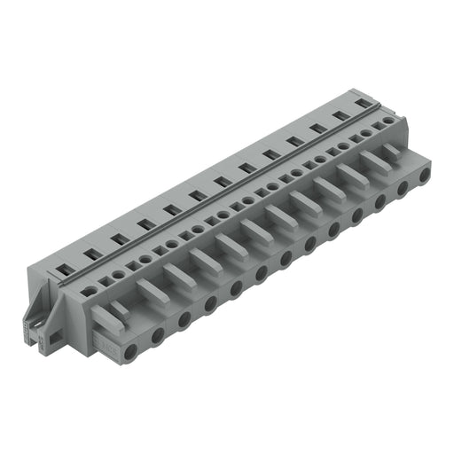 WAGO - Kabelsteckverbinder für Leiterplattensteckverbinder 1-Leiter-Federleiste 231-213/031-000 CAGECLAMP,2,5 mm²,gr − 10 Stück