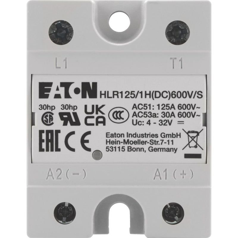 Eaton - Halbleiterrelais Halbleiterrelais, Hockey HLR125/1H(DC)600V/S Puck, 1-phasig, 125