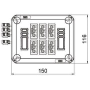 OBO Bettermann - Deckel für Dose/Gehäuse für Montage auf der Wand/Decke Steckbarer Deckel D01 6x3p WD(4+2) für Abzweigkasten, b