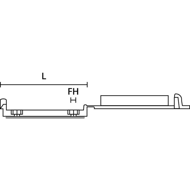 HellermannTyton - Befestigungssockel und -element für Kabelbinder Flachbandkabelhalter FKH50A-HIR-BK-C1 L=56,5mm sw − 100 Stück