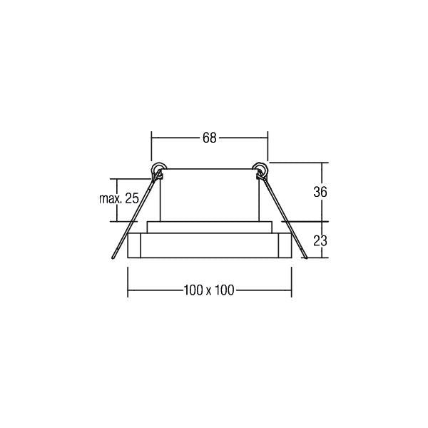 Brumberg Leuchten - Downlight/Strahler/Flutlicht LED-Einbauleuchte 12227173 3000K weiß
