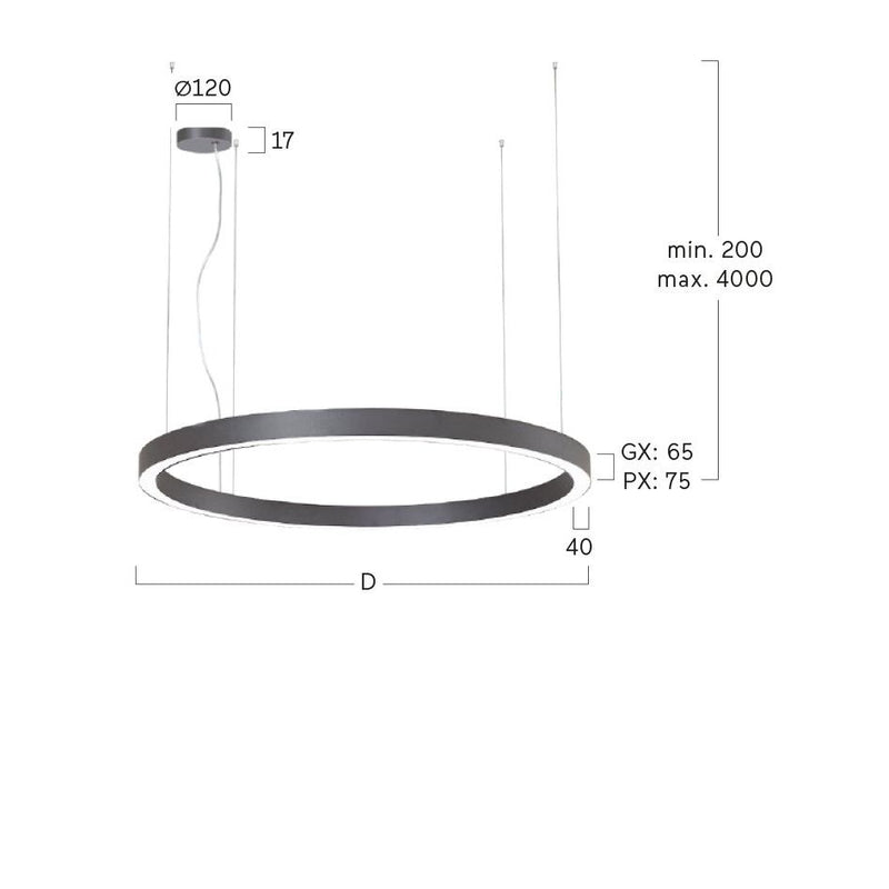 Lightnet - Pendelleuchte LED-Pendelleuchte RPXLSE-840M-D600-KA 4000K, silber
