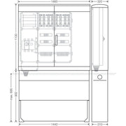 Hensel - Verteilerschrank für Energieversorgung Ladeverteiler Mi EV 22kW 8110 f.8 Ladep. a 22kW
