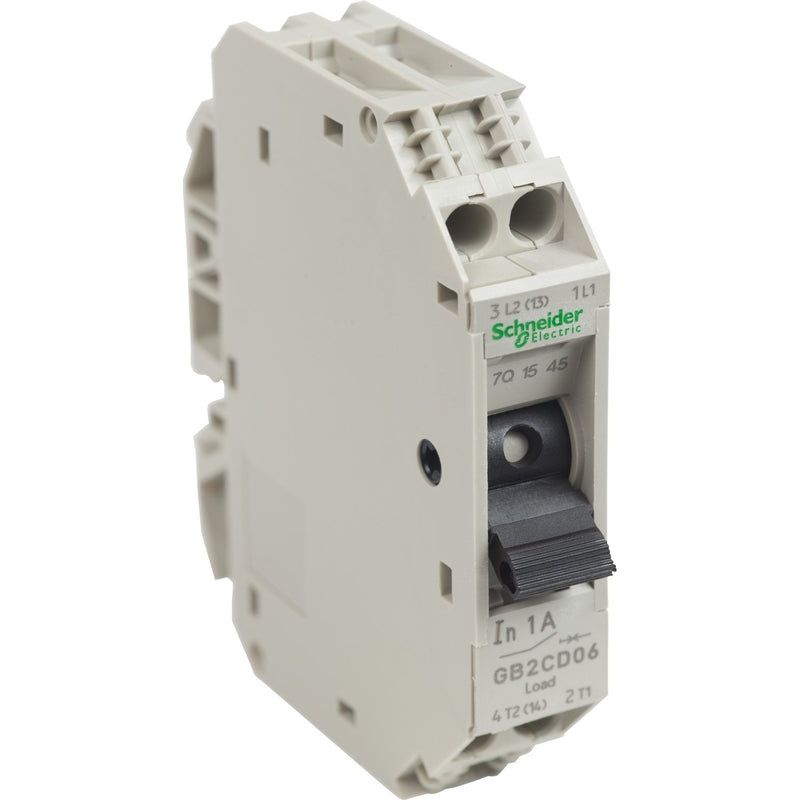 Schneider Electric - Leitungsschutzschalter Sicherungsautomat GB2CD06 2p. 1,0A m.Hilfssch. − 6 Stück