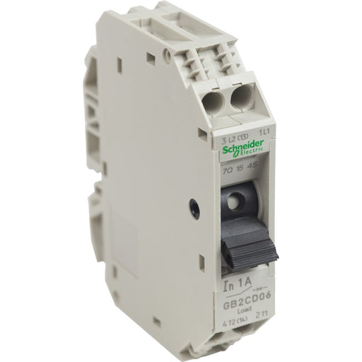 Schneider Electric - Leitungsschutzschalter Sicherungsautomat GB2CD06 2p. 1,0A m.Hilfssch. − 6 Stück