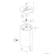 Bosch Thermotechnik - Speicher für Zentralheizung/Wärmepumpe Pufferspeicher BH120-51A STORA 120L, silber