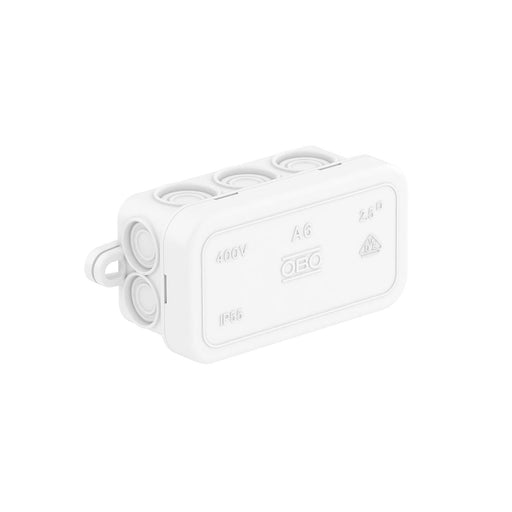 OBO Bettermann - Dose, Gehäuse für Montage auf der Wand/Decke Kabelabzweigkasten A 6 HF RW 80x43x34mm