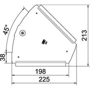 OBO Bettermann - Deckel Bogen für Kabeltragsystem Deckel für 45Grad-Bogen RBD 45 200 FS B200mm, bandverzinkt