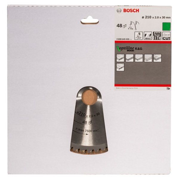 Bosch - Kreissägeblatt PRO Wood Kreissägeblatt, 2608640430 210 x 2 x 30 mm