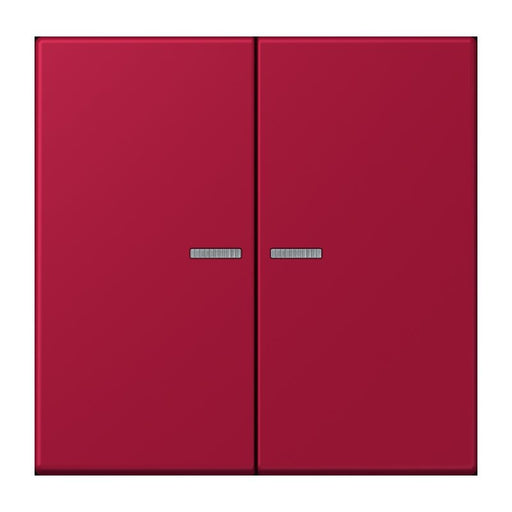 Jung - Abdeckung/Bedienelement für Installationsschalterprogramme Wippe 2fach m. Lichtleiter LC 995 KO5 229 rouge carmin (32100)