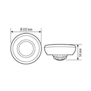 ESYLUX - Bewegungsmelder/Präsenzmelder komplett Decken-Präsenzmelder PD 360/24 BASIC 360° AP, weiß