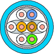 Metz Connect - Daten- und Kommunikationskabel Datenkabel Kat.7 blau GC1000-4P-Eca-T1000 4P S/FTP AWG23 − 1000 Meter