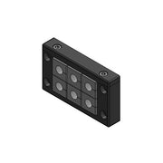 Icotek - Kabeleinsteckstutzen Kabeleinführungsleiste KEL-ER 10/6 sw V2A schwarz − 10 Stück