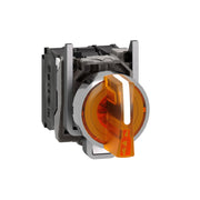 Schneider Electric - Wahlschalter, Komplettgerät Leuchtwahlschalter XB4BK135B5 orange 1S+1Ö 24V