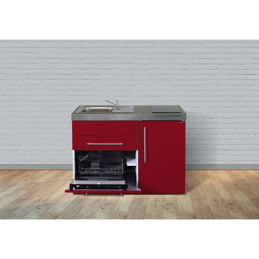 Stengel - Mini-Küche Miniküche Premiumline MPGSBR120KSGSGKFreBl Bordeauxrot