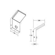 Brumberg Leuchten - Decken-/Wandleuchte LED-Wandanbauleuchte 65121103 3000K, graphit