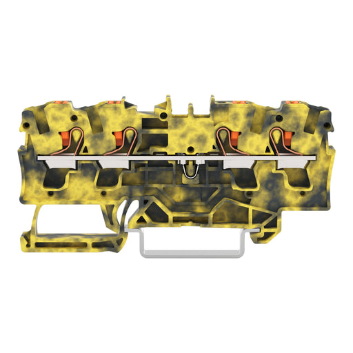WAGO - Durchgangs-Reihenklemme 4-Leiter-Durchgangsklemme 2204-1401/000-053 Drücker,4mm²,dgr-ge − 50 Stück