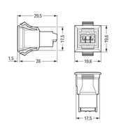 WAGO - Geräteanschluss für steckbare Gebäudeinstallation Snap-In-Stecker 893-2012 2-polig,Kod. E,grün − 50 Stück