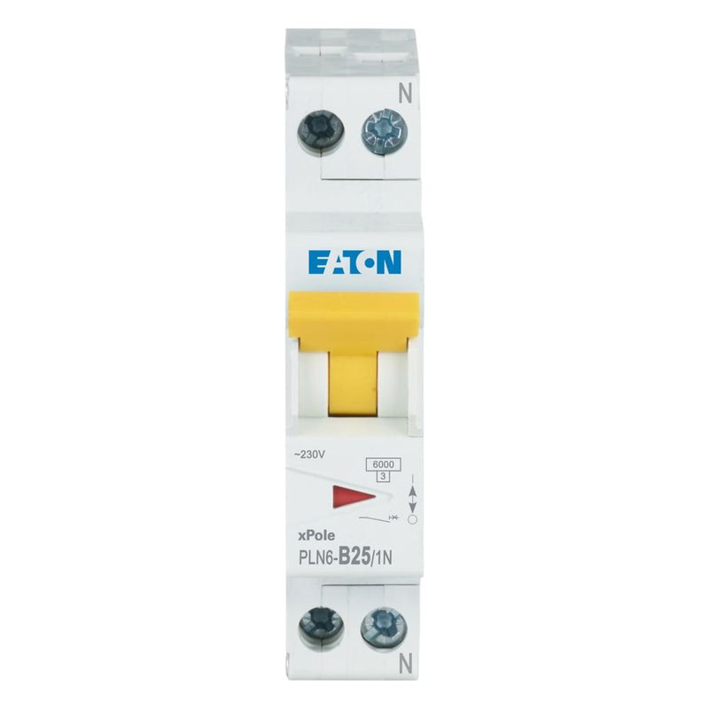 Eaton - Leitungsschutzschalter PLN6-B25/1N-DE 25A, 1p+N,Steckkl. B