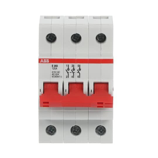 ABB Stotz S&J - Schalter für Reiheneinbau Einbauschalter E203/125R 125A,3S