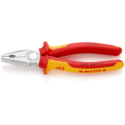 Knipex - Kombizange 03 06 200 SB verchromt, 200mm