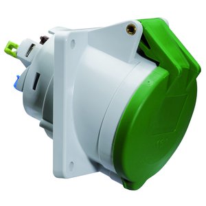 Bals Elektrotech - CEE-Anbausteckdose (IEC 60309) Anbausteckdose geneigt 32A 12872 4p >50V 2h IP44