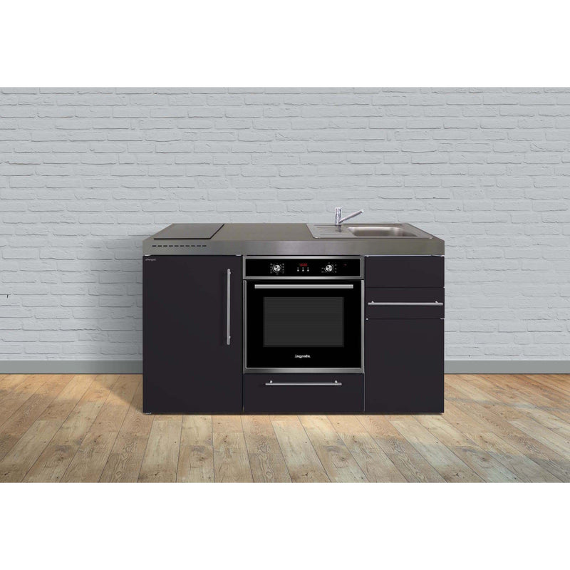 Stengel - Mini-Küche Miniküche Premiumline MPBSM150KSIKFliBreS Schwarz matt