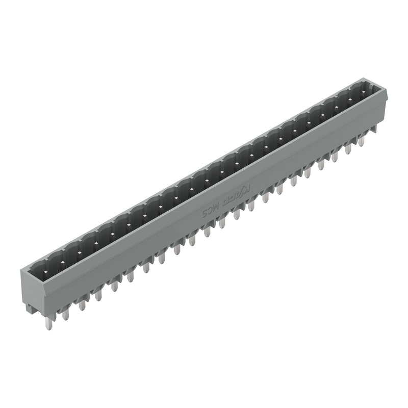 WAGO - Leiterplattensteckverbinder THT-Stiftleiste Lötstift 231-182/001-000 1,2x1,2,gerade,grau − 50 Stück