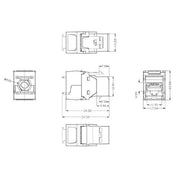 EFB-Elektronik - Modularer Steckverbinder RJ45 Keystone Cat.6 E-20072 Druckguss-Gehäuse