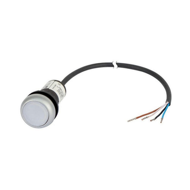 Eaton - Drucktaster, Komplettgerät Leuchtdrucktaste flach 1S C22-DL-W-K10-24-P65 4polig 24V 3.5m