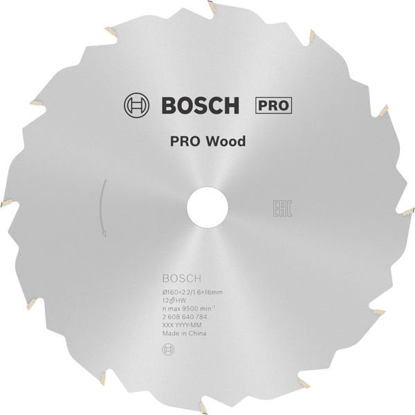 Bosch - Kreissägeblatt PRO Wood Kreissägeblatt, 2608640784 160 x 2,2 x 16 mm