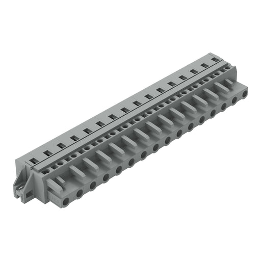 WAGO - Kabelsteckverbinder für Leiterplattensteckverbinder 1-Leiter-Federleiste 231-216/027-000 CAGECLAMP,2,5 mm²,gr − 10 Stück