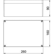 OBO Bettermann - Leergehäuse Aluminiumleergehäuse Mx 261609 SGR lgr, pulverbesch