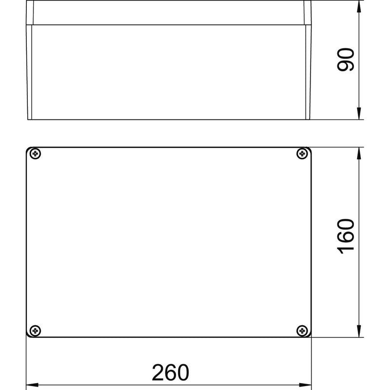 OBO Bettermann - Leergehäuse Aluminiumleergehäuse Mx 261609 SGR lgr, pulverbesch